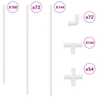 Produktbild för PVC Rör 29 pcs Vit PP och PE