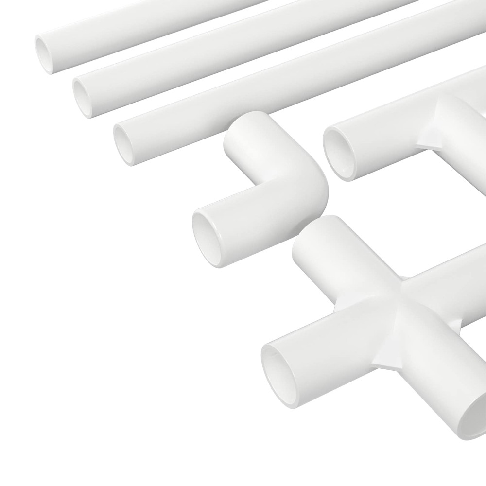 Produktbild för PVC Rör 29 pcs Vit PP och PE