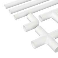 Produktbild för PVC Rör 29 pcs Vit PP och PE