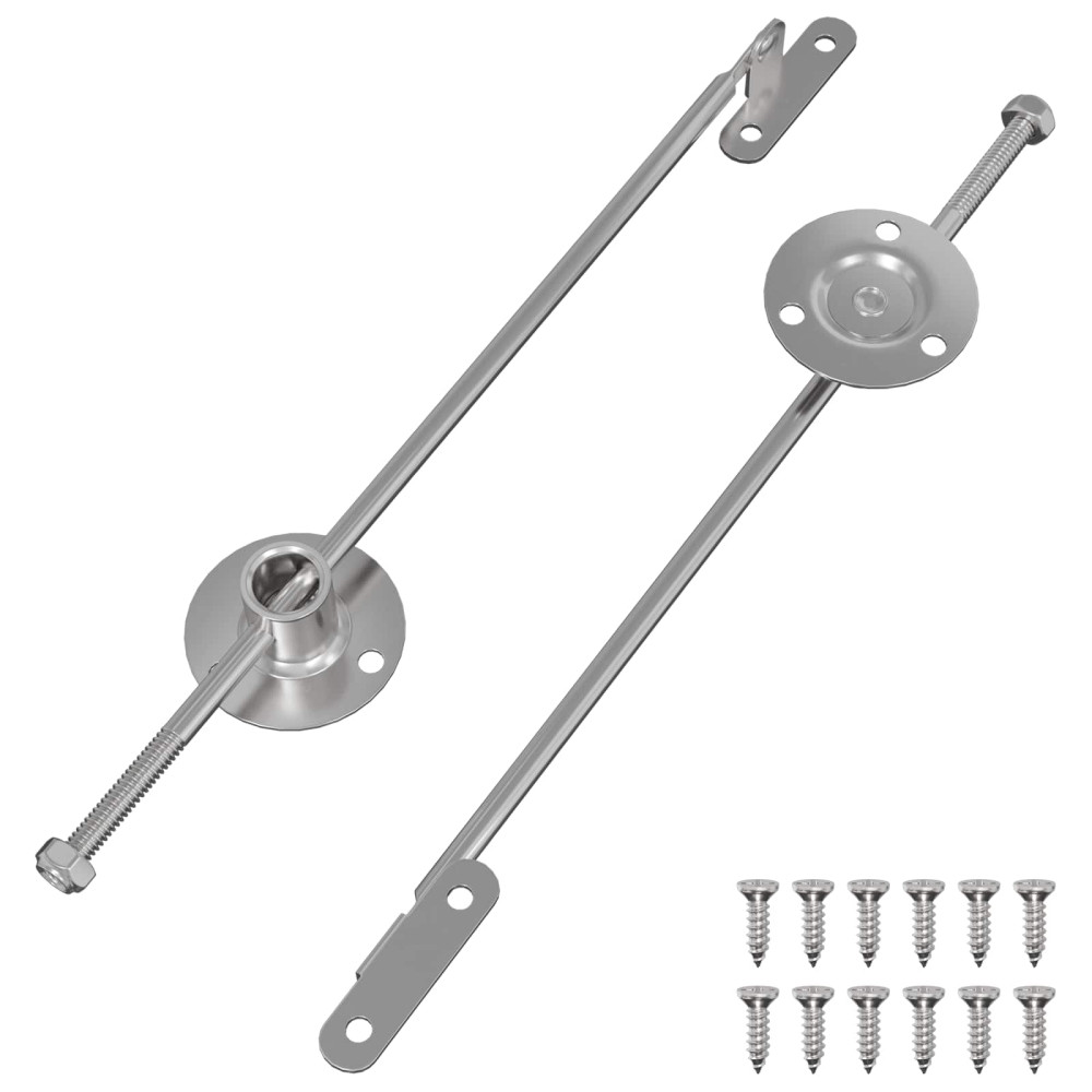 Produktbild för Dragstångsgångjärn 2 pcs Silver 190 mm Järn