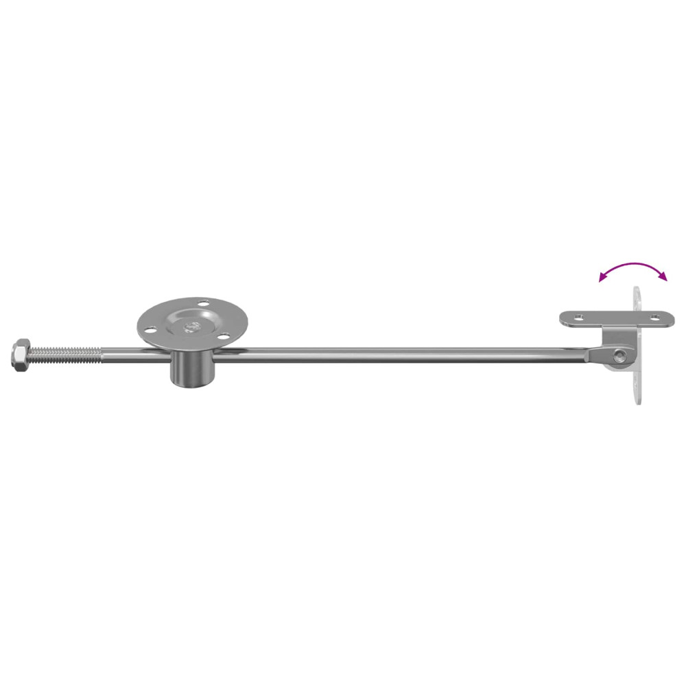 Produktbild för Dragstångsgångjärn 2 pcs Silver 190 mm Järn