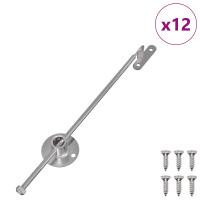 Produktbild för Dragstångsgångjärn 12 pcs Silver 190 mm Metall