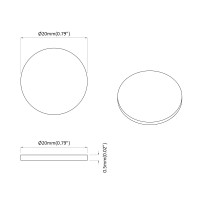 Produktbild för Självhäftande skruvomslag 2 pcs Svart Ø 20 x 0,5 mm