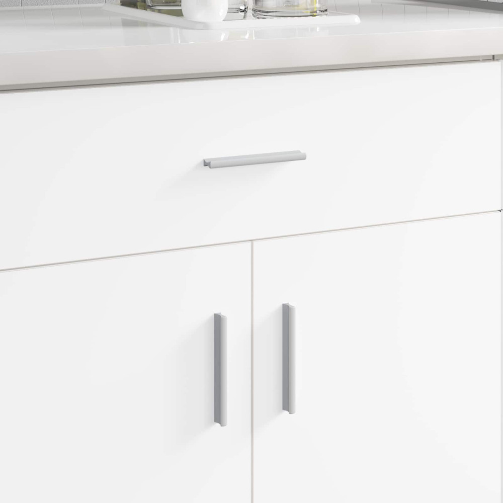 Produktbild för Handtag Enfärgad 12 pcs Silver 105.7 x 7.4 x 15.5 mm Aluminium