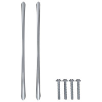 Produktbild för Handtag 2 pcs Silver 107 x 3.6 x 23 mm Rostfritt stål