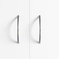 Produktbild för Handtag 2 pcs Silver 107 x 3.6 x 23 mm Rostfritt stål