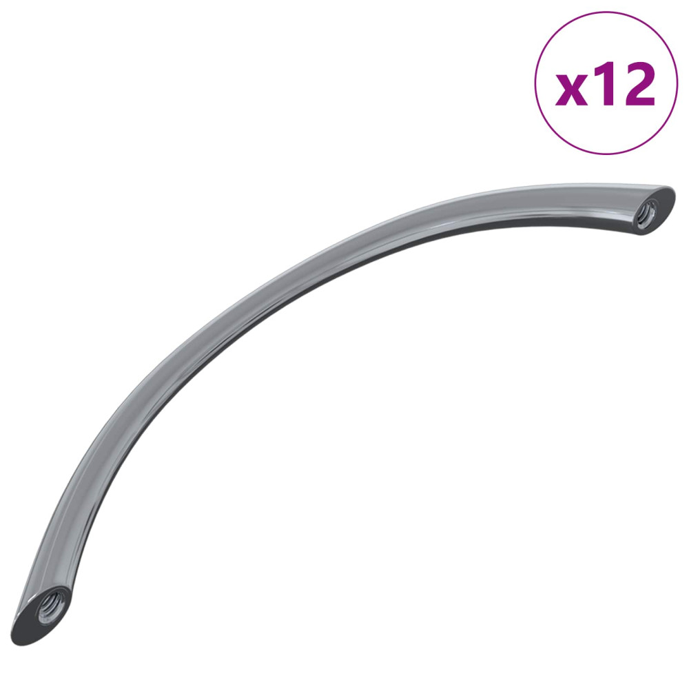Produktbild för Handtag 12 pcs Silver 107 x 3.6 x 23 mm Rostfritt stål