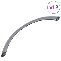 Produktbild för Handtag 12 pcs Silver 107 x 3.6 x 23 mm Rostfritt stål