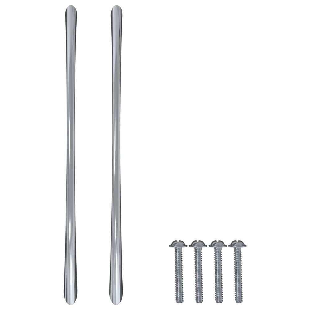 Produktbild för Handtag 12 pcs Silver 107 x 3.6 x 23 mm Rostfritt stål