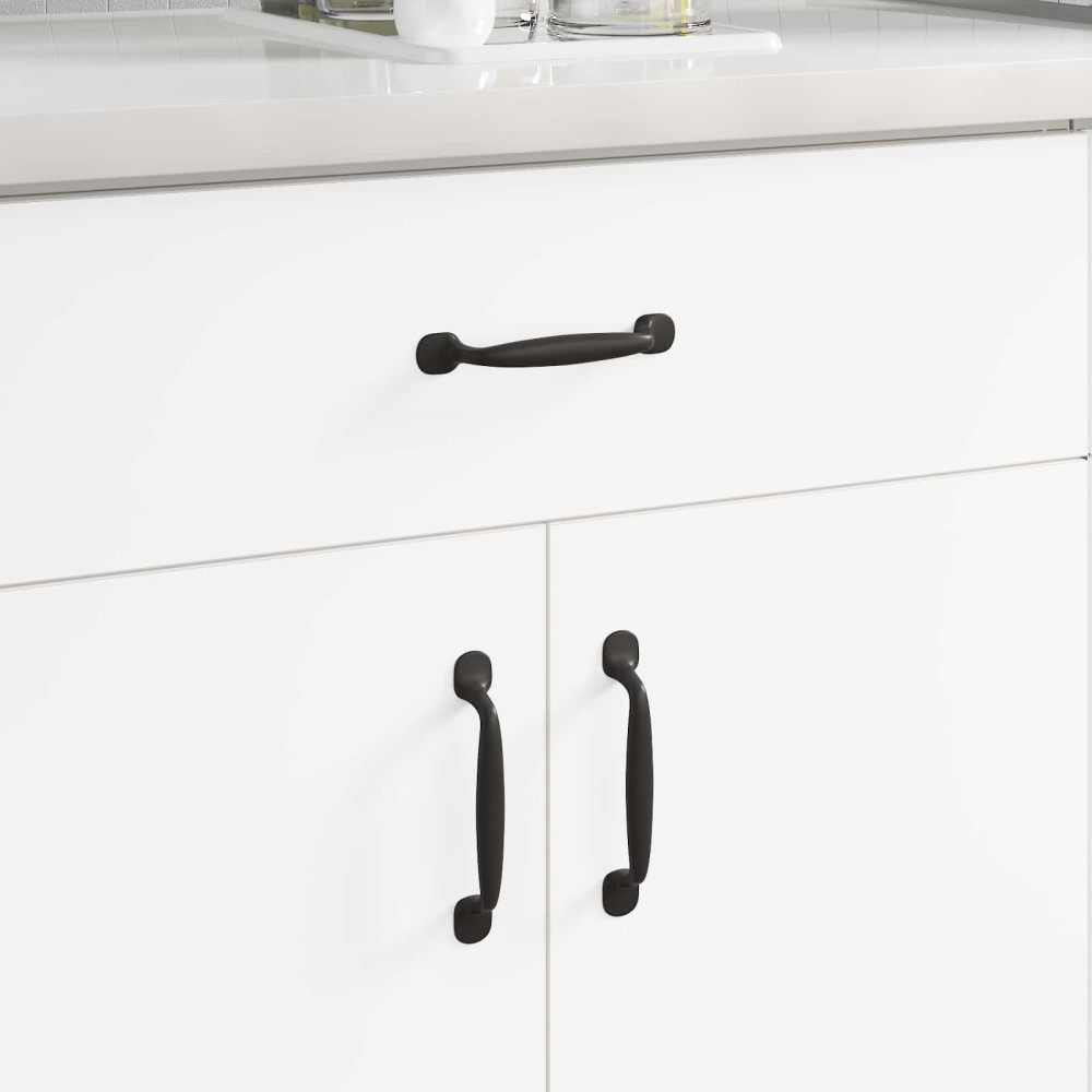 Produktbild för Möbelhandtag 250 pcs Svart 130 x 19,4 x 22,3 mm Aluminium