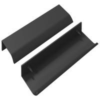 Produktbild för Handtag 2 pcs Svart 120 x 39.6 x 17 mm Aluminium