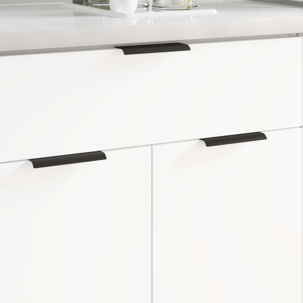 Produktbild för Handtag 12 pcs Svart 120 x 39.6 x 17 mm Aluminium