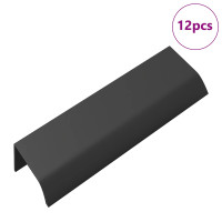 Produktbild för Handtag 12 pcs Svart 120 x 39.6 x 17 mm Aluminium