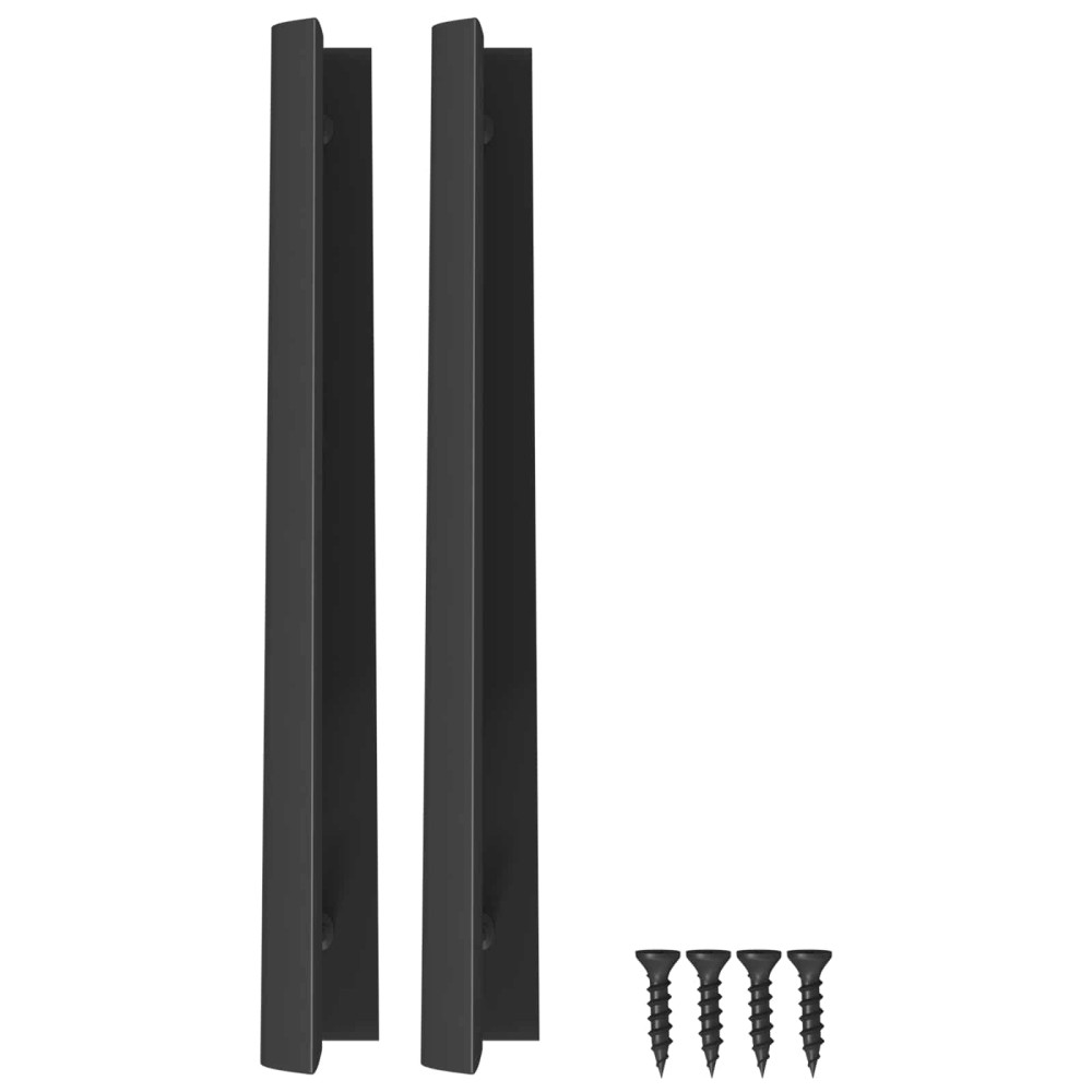 Produktbild för Handtag 12 pcs Svart 120 x 39.6 x 17 mm Aluminium