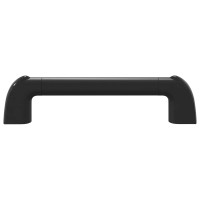 Produktbild för Handtag Enfärgad 12 pcs Svart 380 x 34 x 85 mm Aluminium och PP