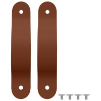 Produktbild för Skåpshandtag 2 pcs Brun 140 x 25 x 2,3 mm PU