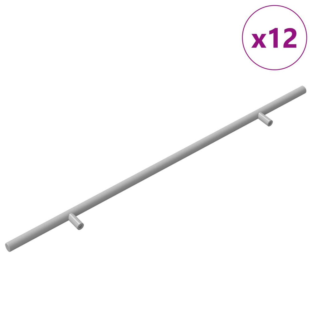 Produktbild för Handtag 12 pcs Silver 500 mm Stål