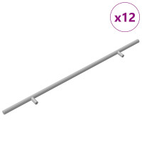Produktbild för Handtag 12 pcs Silver 500 mm Stål