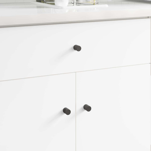 vidaXL Skåpsknopp 2 pcs Svart 18 x 23 mm Järn