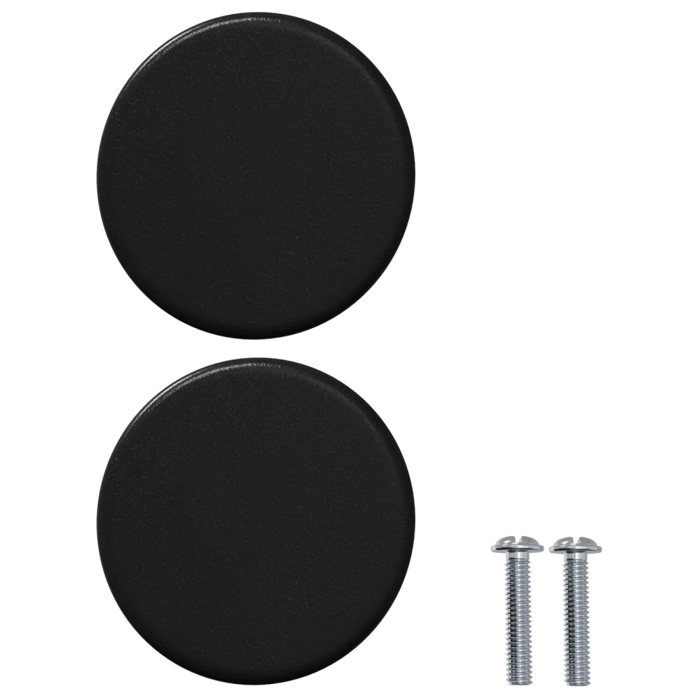 Produktbild för Skåpsknopp 2 pcs Svart 18 x 23 mm Järn