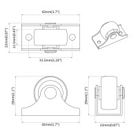 Produktbild för Hjul 2 pcs Vit 42 x 11,5 x 29 mm Järn