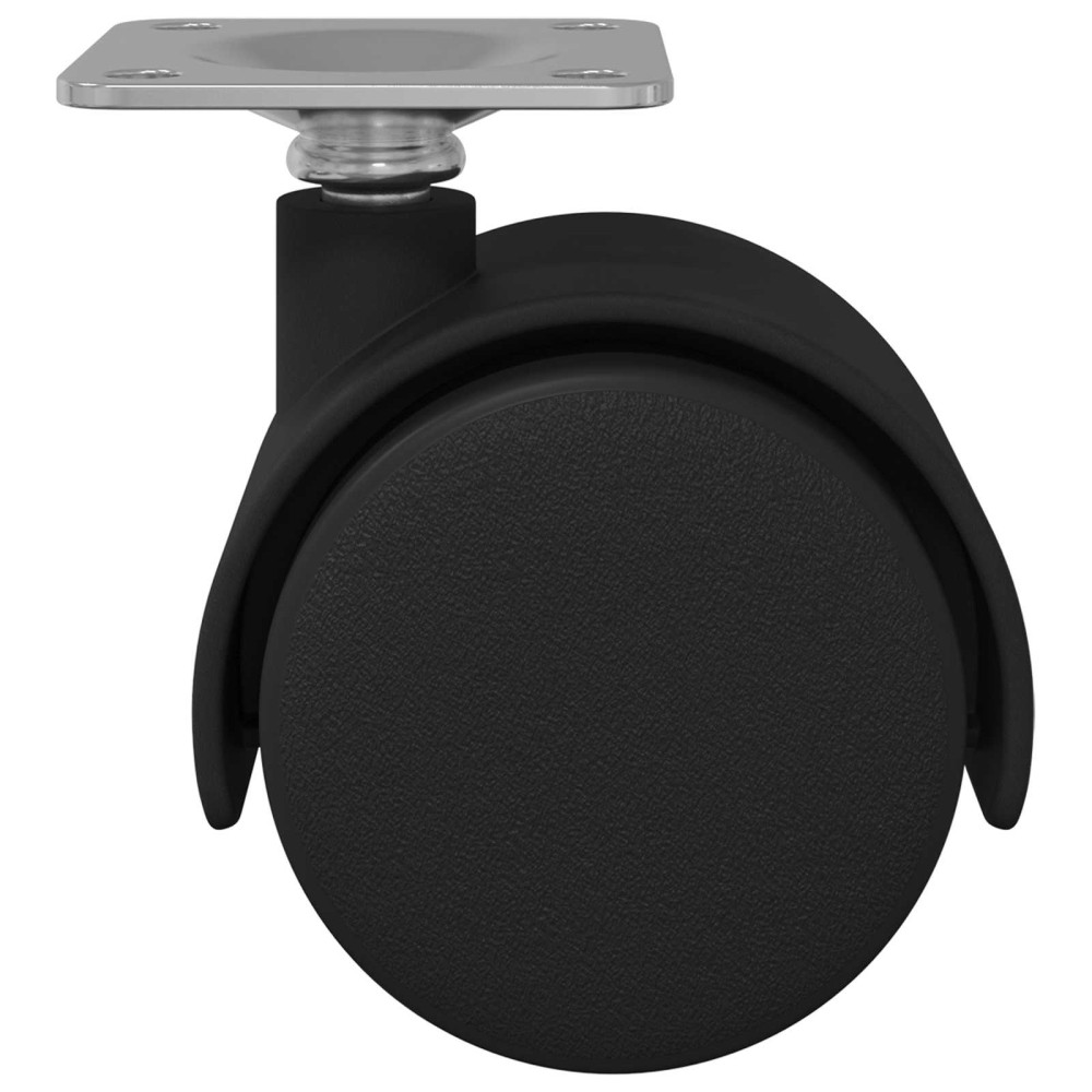 Produktbild för Svängbart hjul 2 pcs Svart 39,5 x 39,5 x 37,8 mm Järn och PP