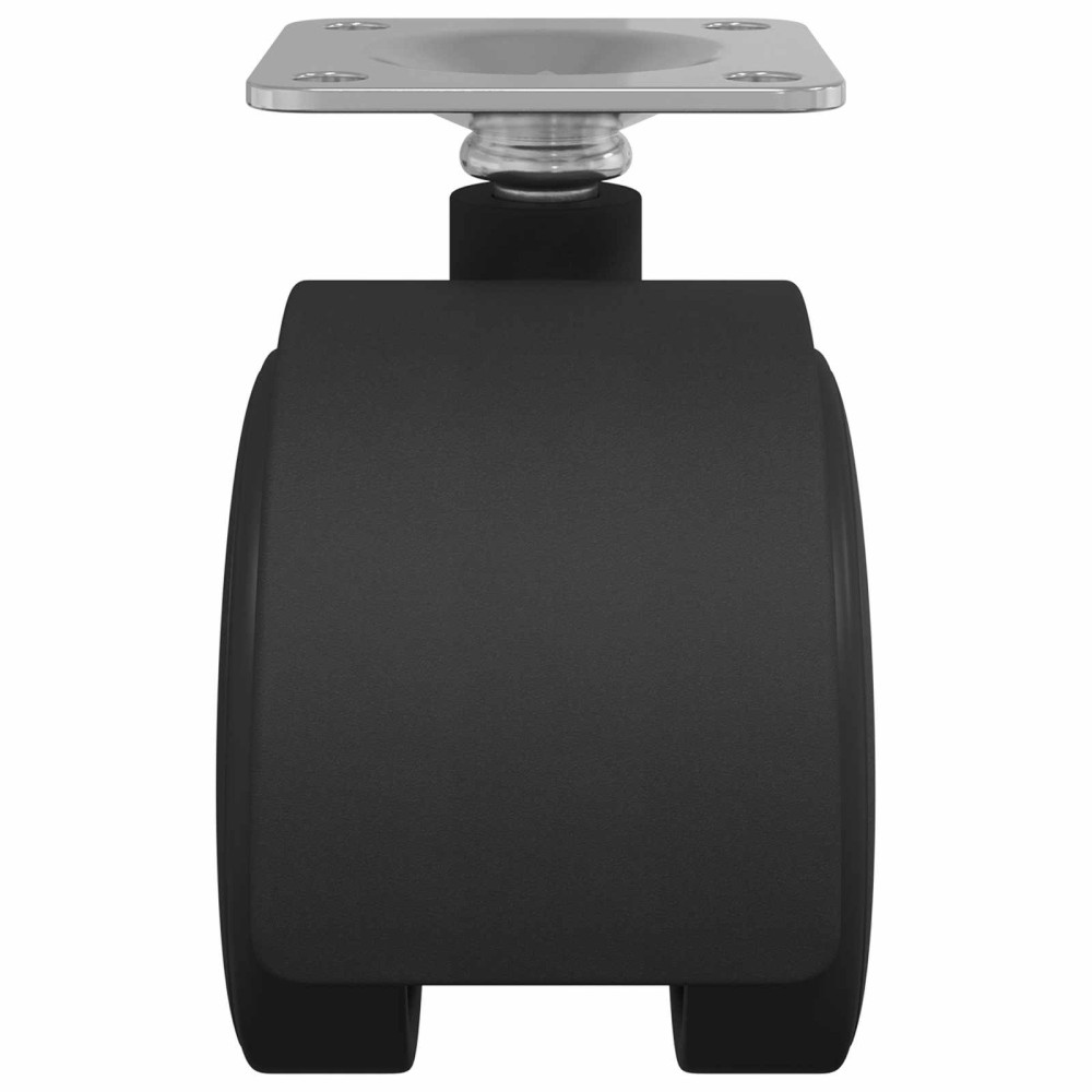 Produktbild för Svängbart hjul 12 pcs Svart 39,5 x 39,5 x 37,8 mm Järn och PP
