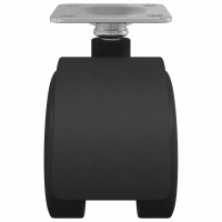 Produktbild för Svängbart hjul 12 pcs Svart 39,5 x 39,5 x 37,8 mm Järn och PP