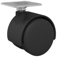 Produktbild för Svängbart hjul 12 pcs Svart 39,5 x 39,5 x 37,8 mm Järn och PP
