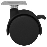 Produktbild för Kastor 2 pcs Svart 39,5 x 39,5 x 37,8 mm Järn och Polypropen
