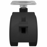 Produktbild för Kastor 2 pcs Svart 39,5 x 39,5 x 37,8 mm Järn och Polypropen