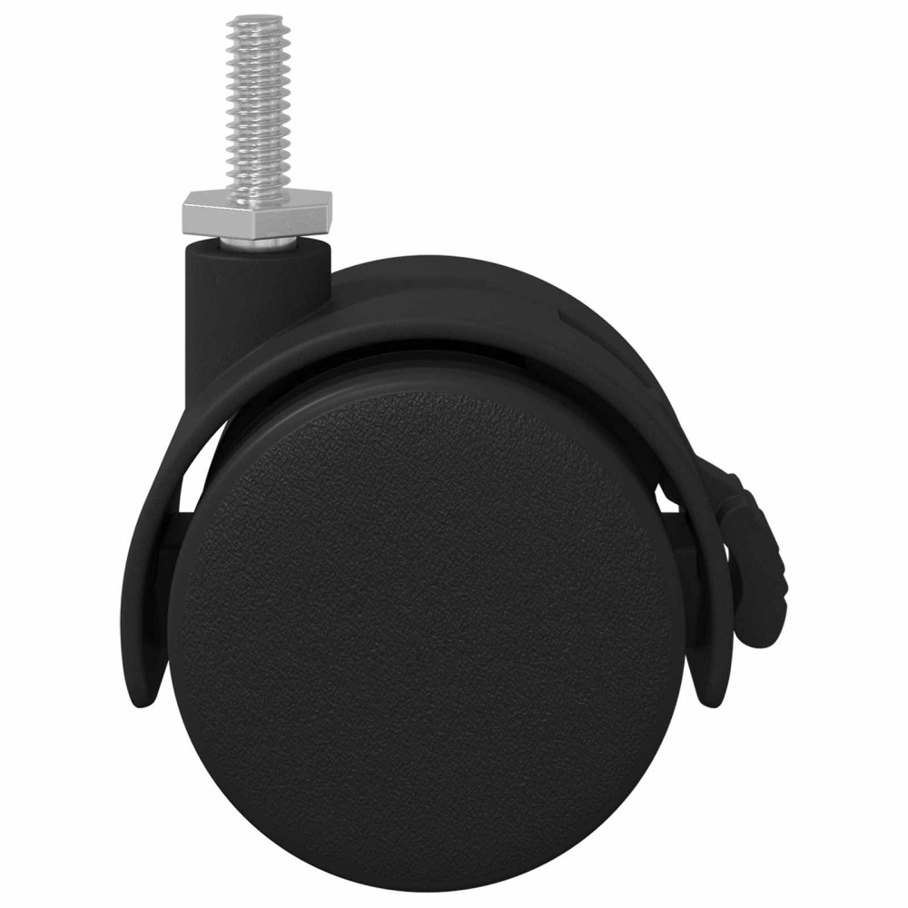 Produktbild för Hjul 2 pcs Svart och Silver 40,1 x 40,1 x 37,8 mm Järn och PP