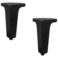 Produktbild för Möbelfötter 2 pcs Svart 54,1 x 54,1 x 100 mm Järn