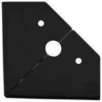 Produktbild för Möbelfötter 2 pcs Svart 54,1 x 54,1 x 100 mm Järn