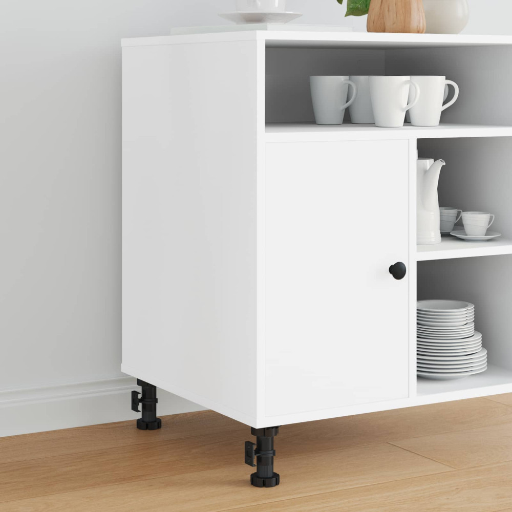 Produktbild för Möbelfötter Justerbar 2 pcs Svart 46 x 46 x 128 mm PP