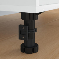 Produktbild för Möbelfötter Justerbar 2 pcs Svart 46 x 46 x 128 mm PP