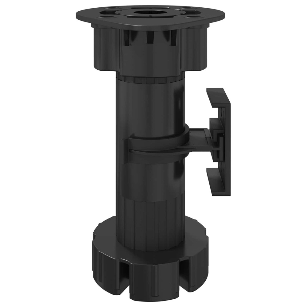 Produktbild för Möbelfötter Justerbar 2 pcs Svart 46 x 46 x 128 mm PP