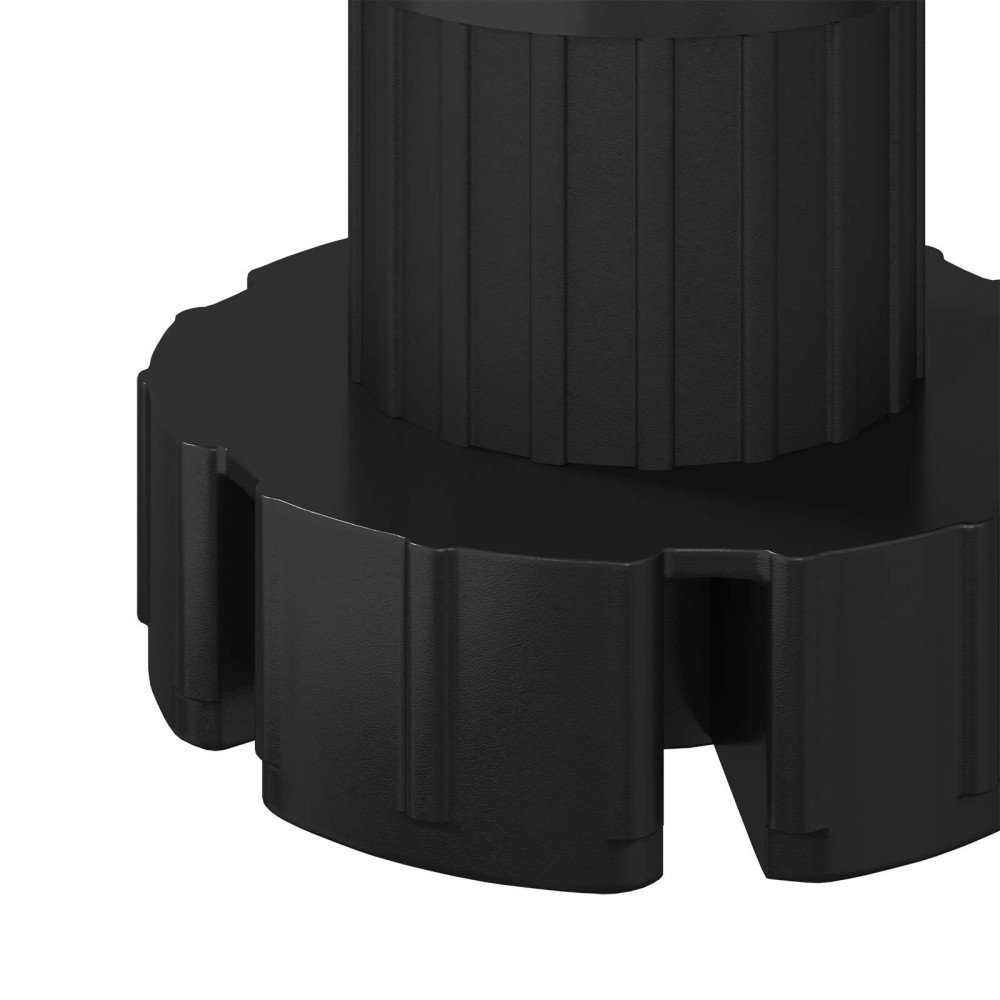 Produktbild för Möbelfötter Justerbar 2 pcs Svart 46 x 46 x 128 mm PP