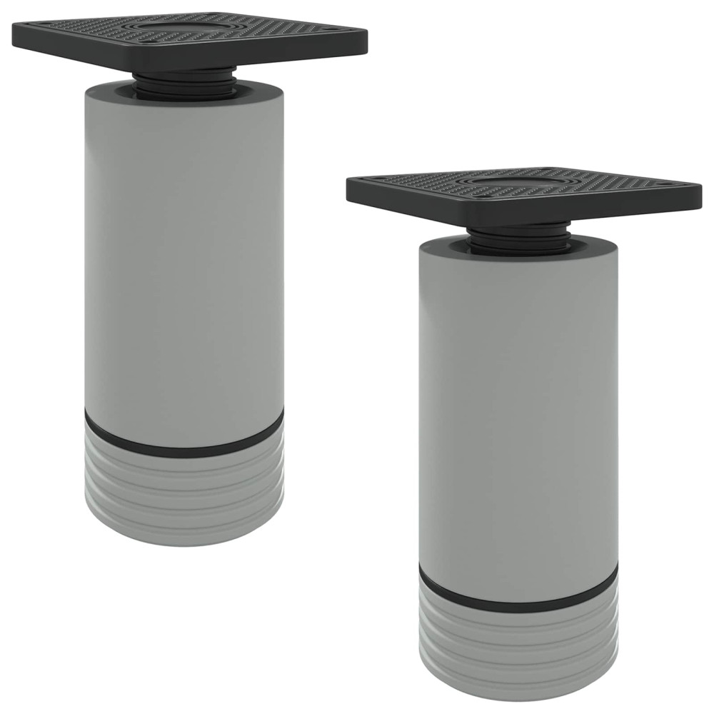Produktbild för Möbelfötter Justerbar 2 pcs Vit 64 x 64 x 100 mm PP