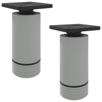 Produktbild för Möbelfötter Justerbar 2 pcs Vit 64 x 64 x 100 mm PP