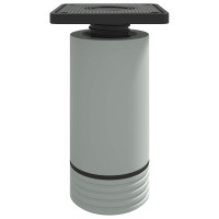 Produktbild för Möbelfötter Justerbar 2 pcs Vit 64 x 64 x 100 mm PP