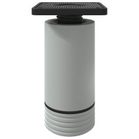 Produktbild för Möbelfötter Justerbar 2 pcs Vit 64 x 64 x 100 mm PP