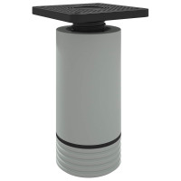 Produktbild för Möbelfötter Justerbar 2 pcs Vit 64 x 64 x 100 mm PP