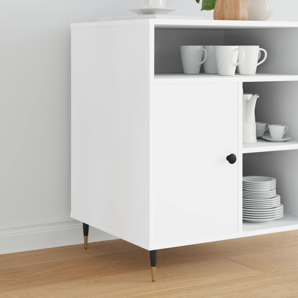 Produktbild för Möbelfötter 2 pcs Svart och Guld Ø 40 x 98 mm Järn