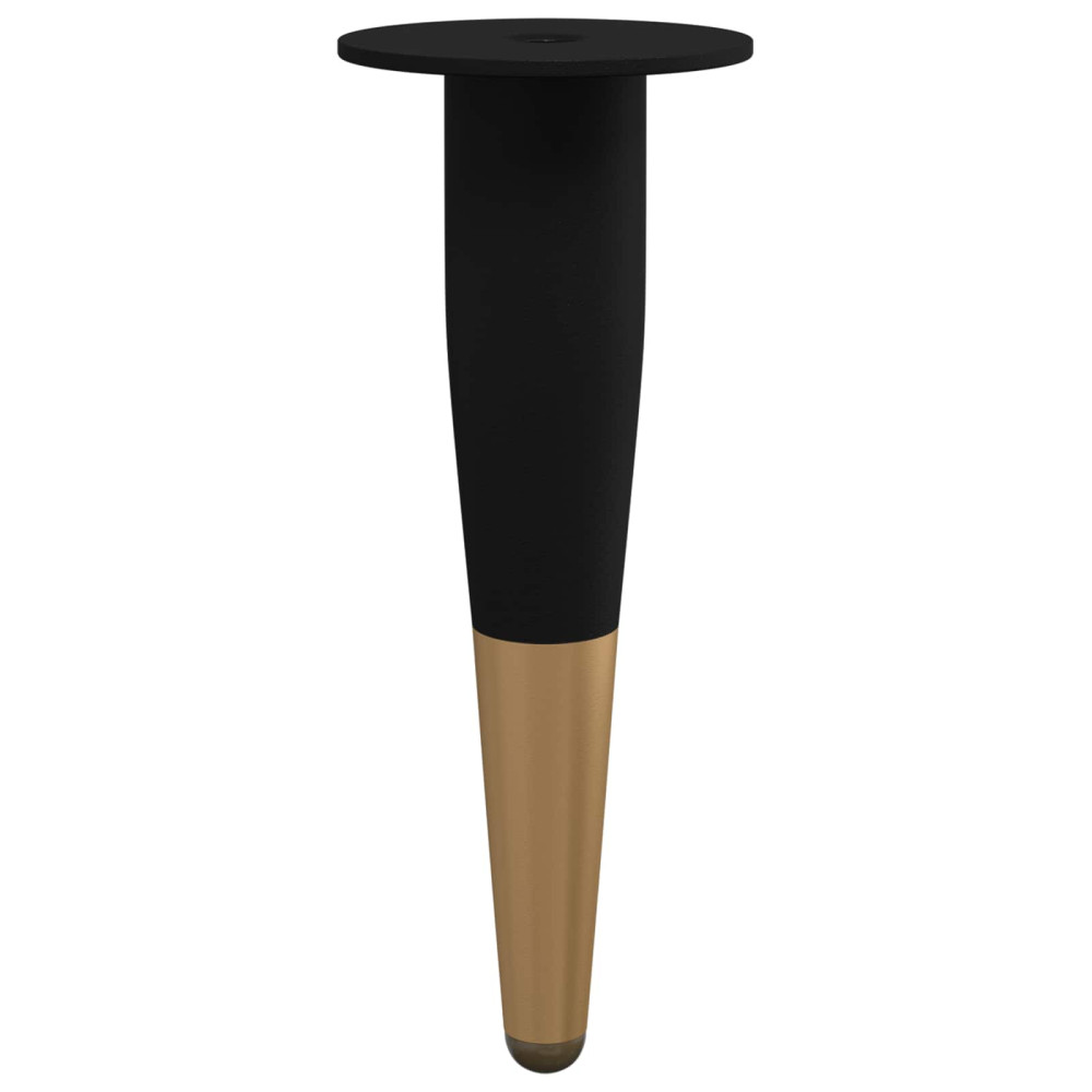 Produktbild för Möbelfötter 2 pcs Svart och Guld Ø 40 x 98 mm Järn