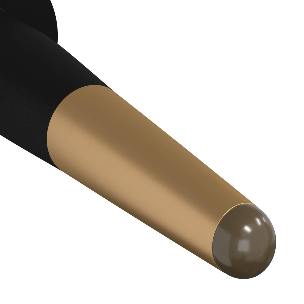 Produktbild för Möbelfötter 2 pcs Svart och Guld Ø 40 x 98 mm Järn