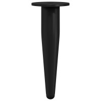 Produktbild för Möbelfötter 2 pcs Svart Ø 40 x 98 mm Järn