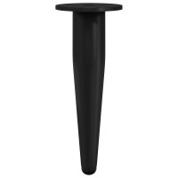 Produktbild för Möbelfötter 2 pcs Svart Ø 40 x 98 mm Järn