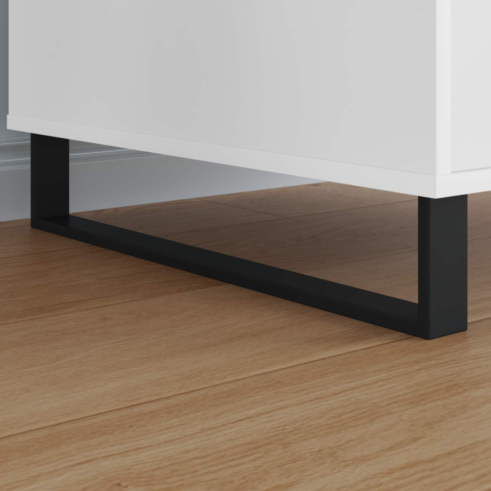 Produktbild för Möbelfötter 2 pcs Svart 546 x 40,5 x 100 mm Järn