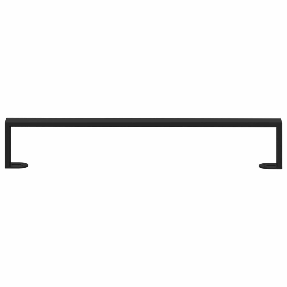Produktbild för Möbelfötter 2 pcs Svart 596 x 40,5 x 100 mm Järn